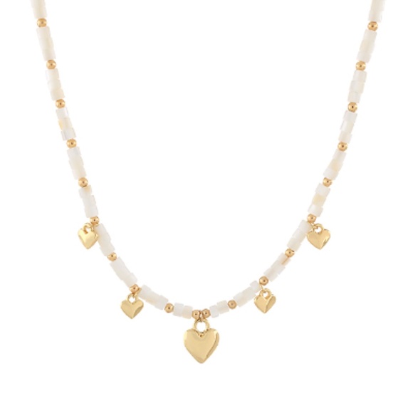 Heart Shell Bead CCB Ball Choker - Picture 1 of 2